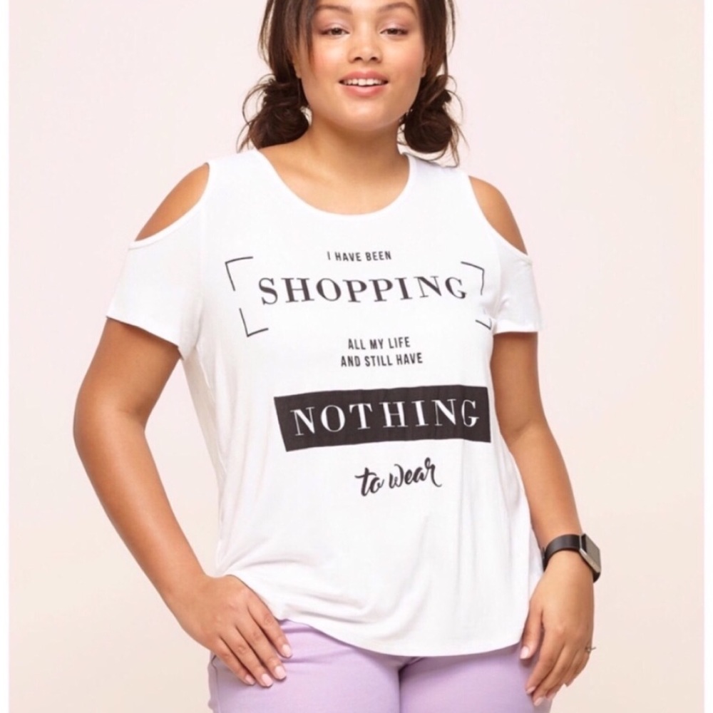 Loralette Cold Shoulder Short Sleeve Graphic Tee